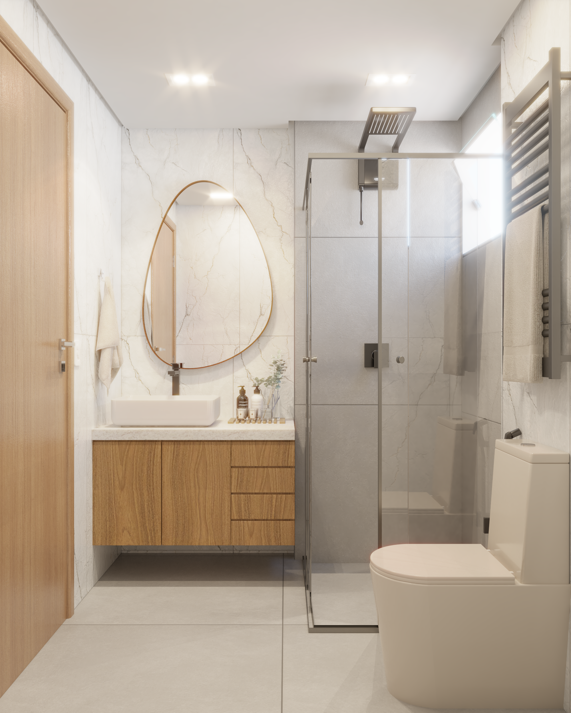 Banho Leonel – Projeto de Banheiro por Luana Borelli Arquitetura